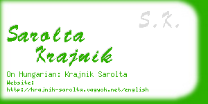 sarolta krajnik business card